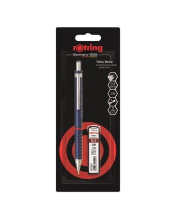 Rotring rOtring Tikky Retro Mekanisk Blyant Sæt | 2B Bly, 0,5 mm | Blåt Skaft