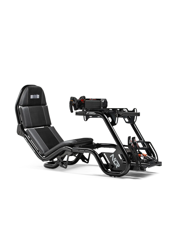 Next Level Racing F-GT Pro Formula and GT Racing Simulator Cockpit - Black Sim racercockpit - Sort - Metal base - Op til 150 kg