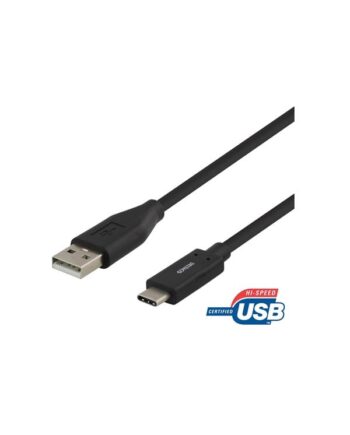 Deltaco USB-C Cable - USB to 24 pin USB-C - 25 cm