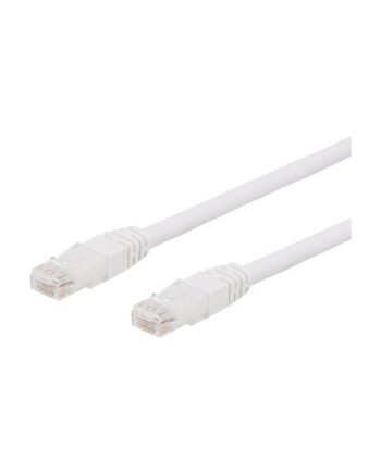 Deltaco patch cable - 10 m - white - Hvid - 10 meter