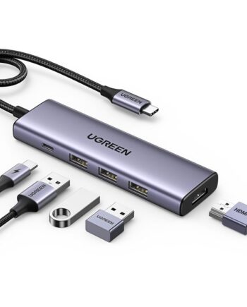 UGREEN 5-in-1 USB-C to 3*USB.3.0+HDMI Hub with USB-C Power Supply