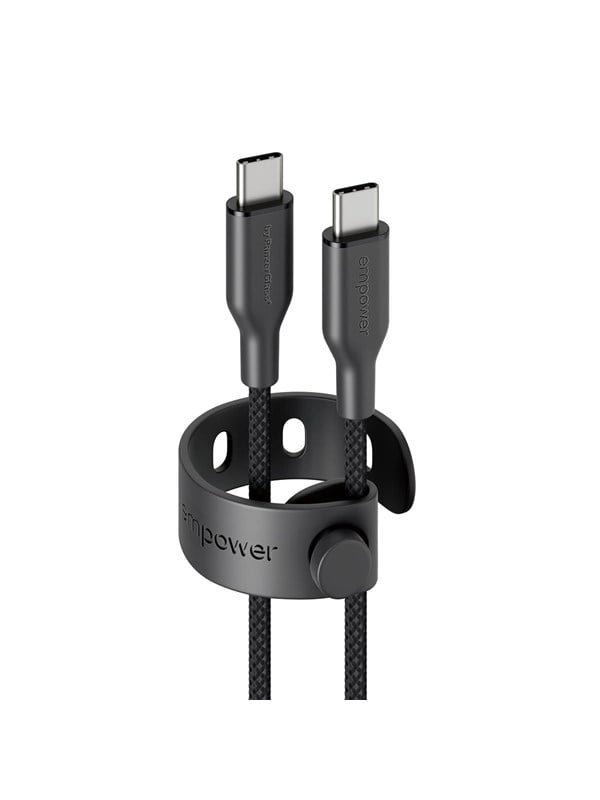 empower by PanzerGlass Racing 60W USB-C to USB-C Cable | USB 2.0 | 1.2M | Space Black
