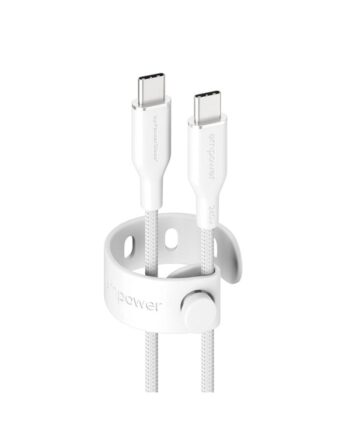 empower by PanzerGlass Racing 240W USB-C to USB-C Cable | USB 2.0 | 1.2M | Silver White